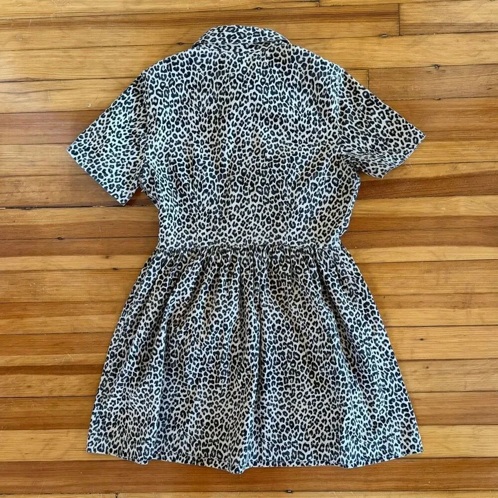 J. Crew A-line Shirt-Dress in Leopard Chino Size 8